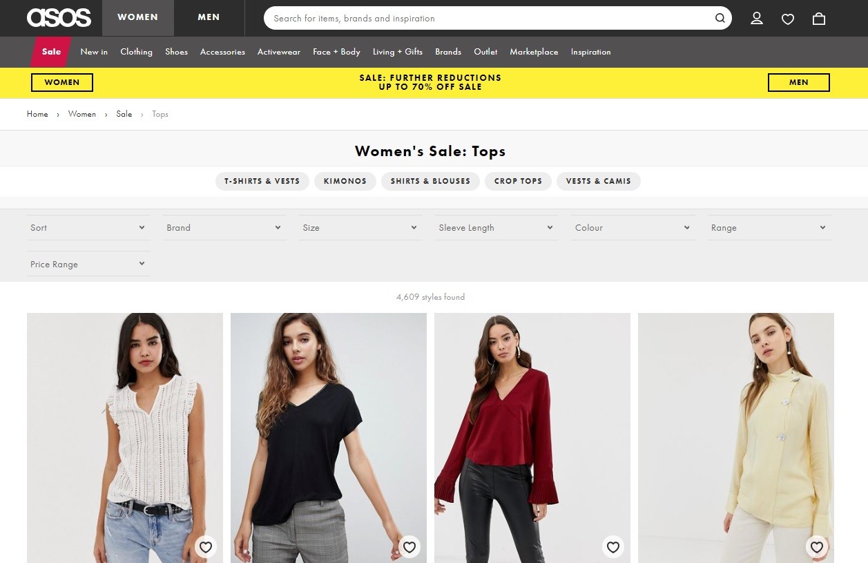 how to start an ecommerce clothing store Here, website visitors can narrow their search and set the size, color, brand, and even the price filters to find the exact product they want.
